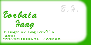 borbala haag business card